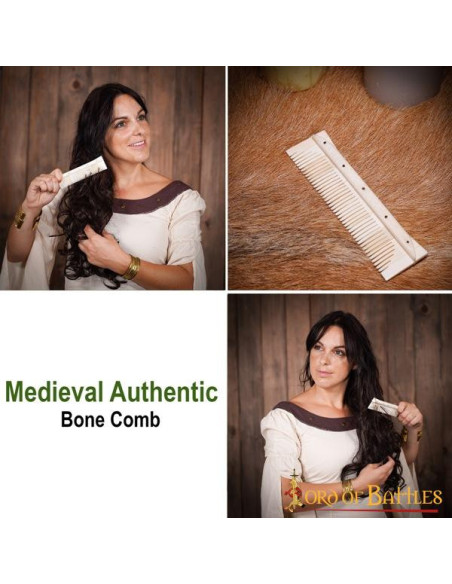Pente medieval feito de osso genuíno