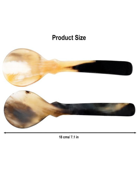 Conjunto de 2 colheres de chifre...