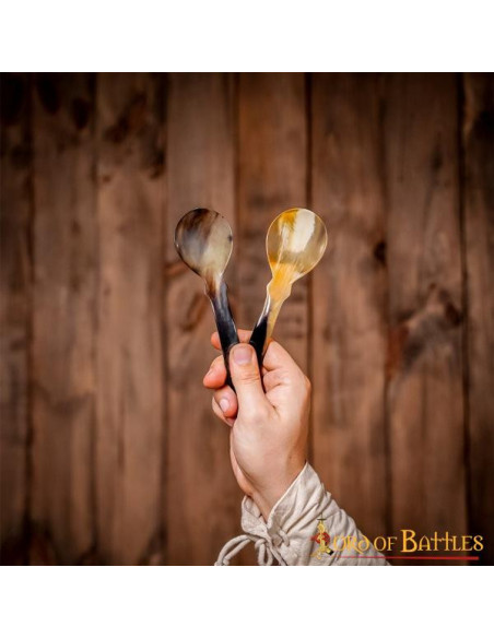 Conjunto de 2 colheres de chifre...