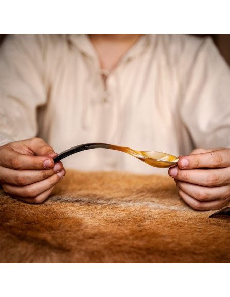 Conjunto de 2 colheres de chifre...