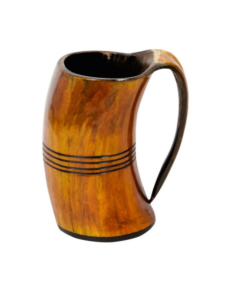 Caneca Viking em chifre de boi para...