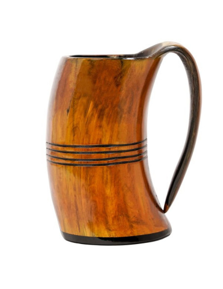 Caneca Viking em chifre de boi para...