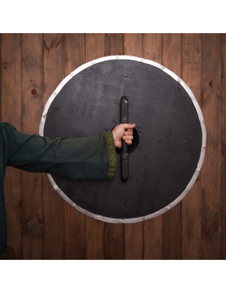 Escudo redondo vikingo de madeira com...