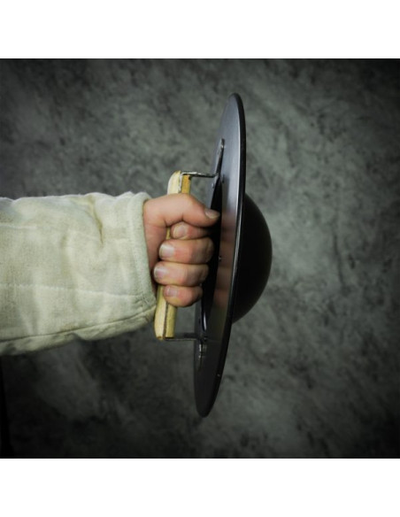 Escudo redondo funcional em aço...