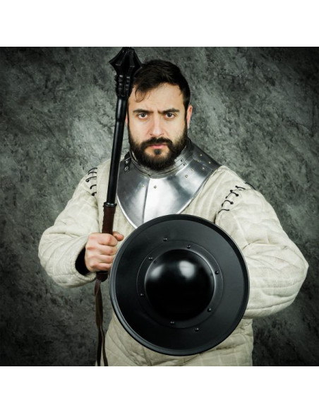 Escudo redondo funcional em aço...