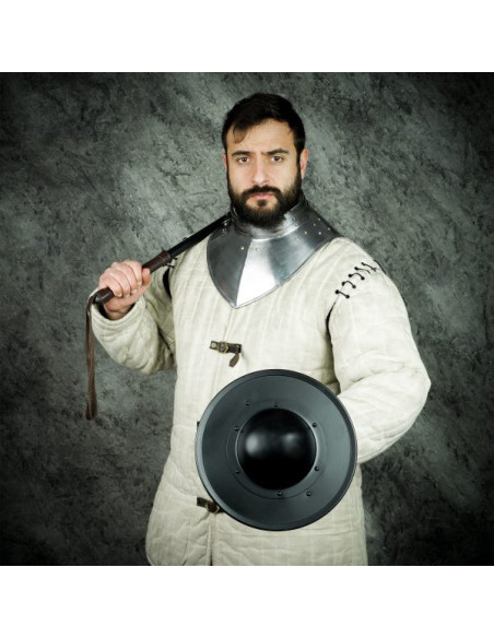 Escudo redondo funcional em aço...