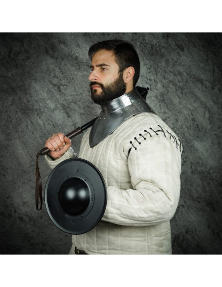 Escudo redondo funcional em aço...