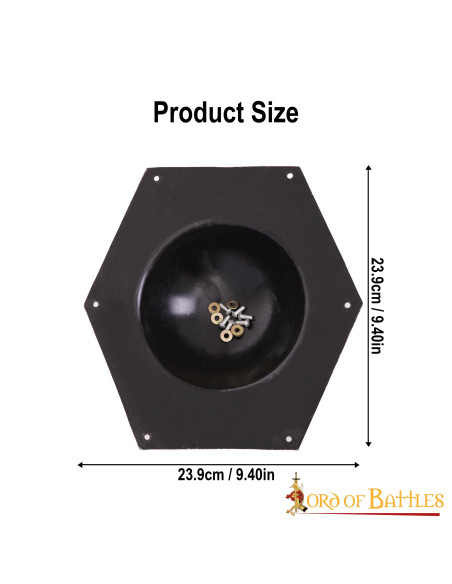 Umbo para escudo romano retangular...