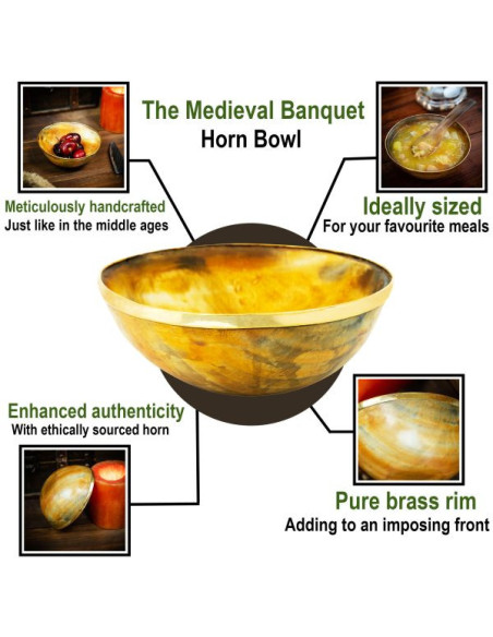Tigela de chifre de banquete viking