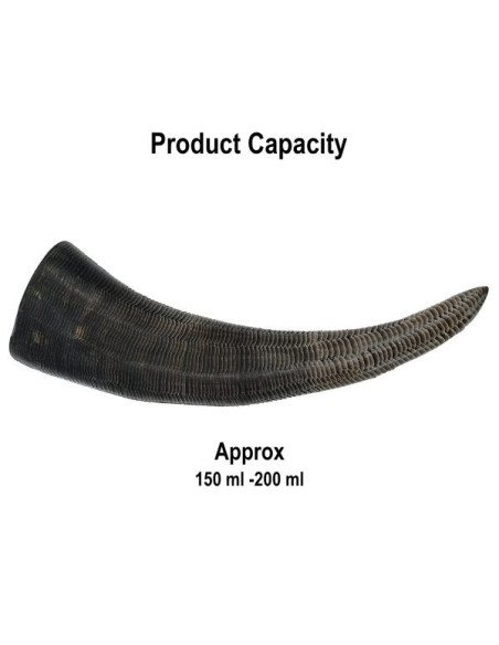 Chifre viking com escamas esculpidas