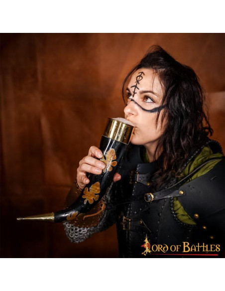 Buzina com manchas carbonizadas e...