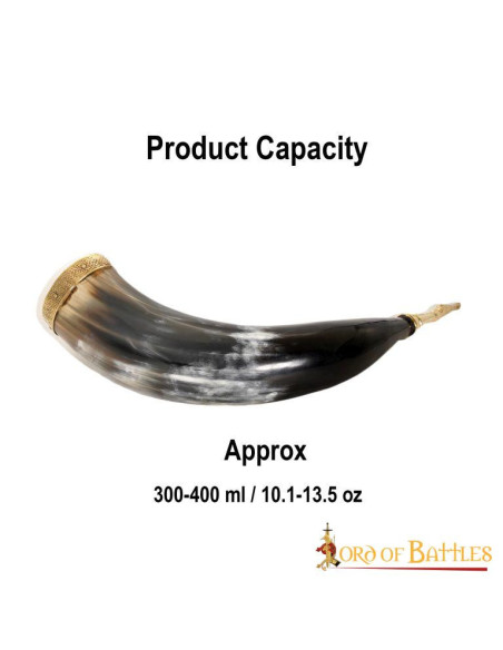 Buzina viking medieval com acessórios...