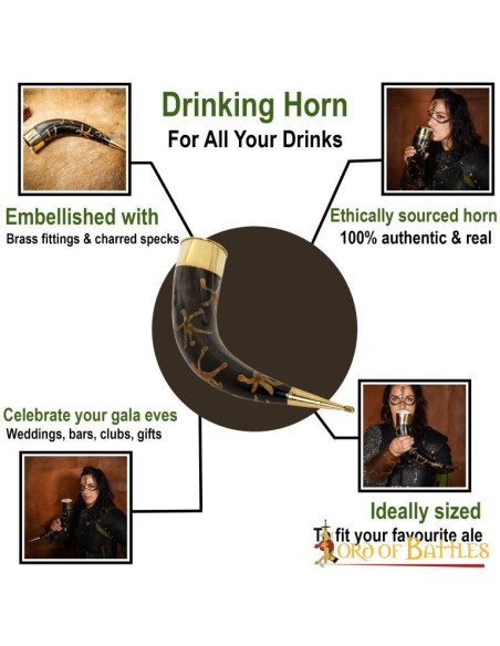 Buzina com acessórios de latão puro