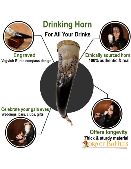 Modelo de chifre de bebida Viking...