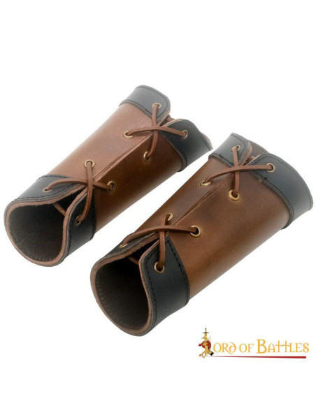 Pulseiras medievais de couro genuíno...