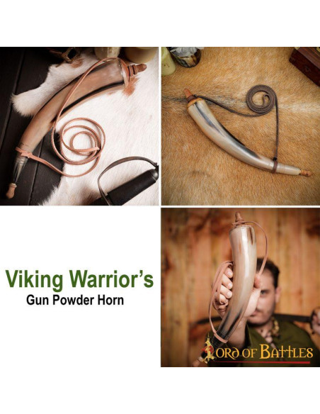 Pólvora em chifre genuíno com...