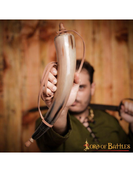 Pólvora em chifre genuíno com...