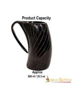 Caneca de cerveja chifre de boi estilo viking 2