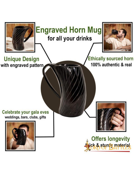 Caneca de cerveja chifre de boi...