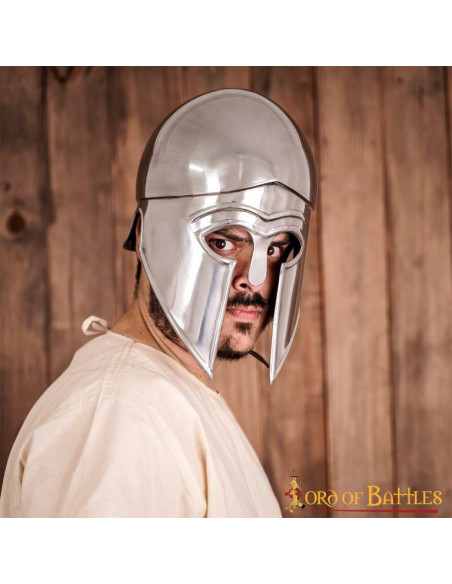 Capacete grego coríntio com forro de...