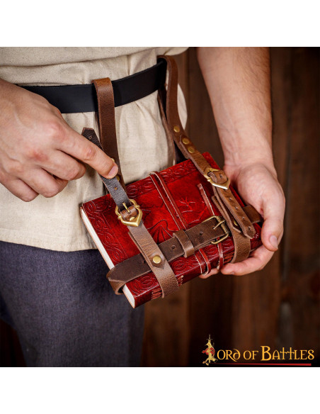 Porta-diário de couro para ser usado...