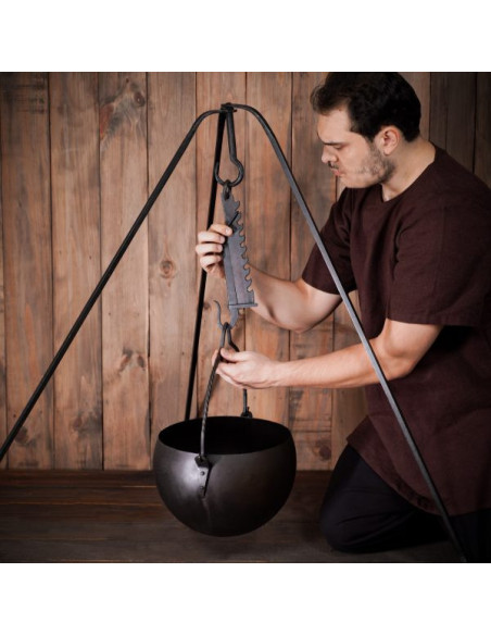 Fogueira medieval em ferro forjado,...