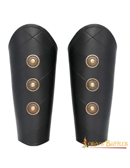 Pulseiras medievais pretas com...