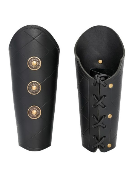 Pulseiras medievais pretas com...