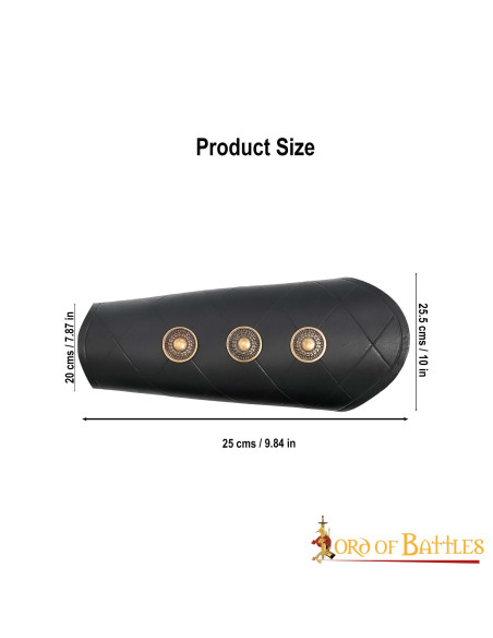 Pulseiras medievais pretas com...