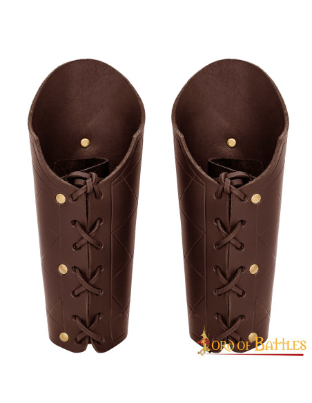 Pulseiras medievais marrons com...