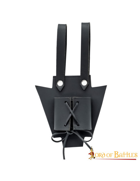 Baldric de couro preto medieval para...