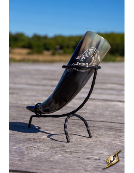 Corneta viking Jörmungandr com suporte