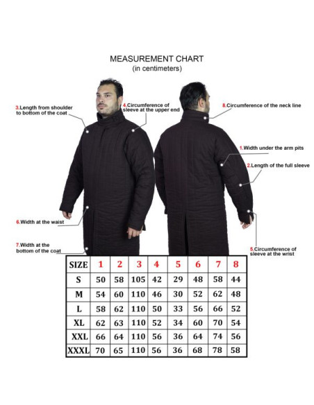 Gambeson medieval acolchoado tipo 8...