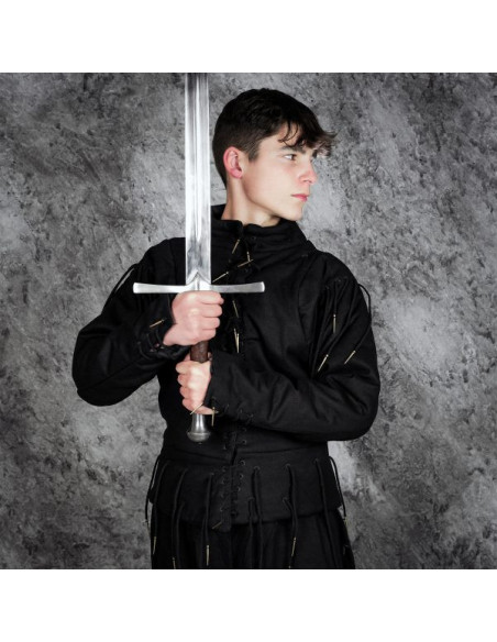 Colete preto funcional s. XV, com...