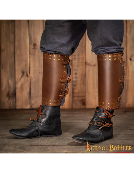 Grevas viking couro marrom genuíno...