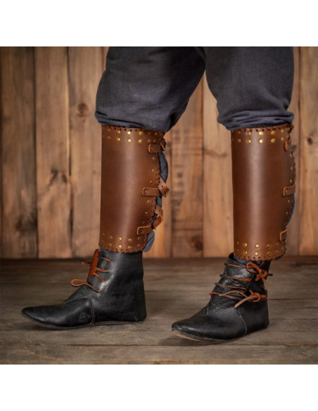 Grevas viking couro marrom genuíno...