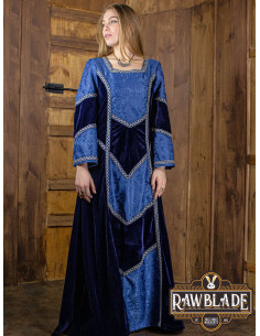 Vestido medieval castelhano para mulher - Azul