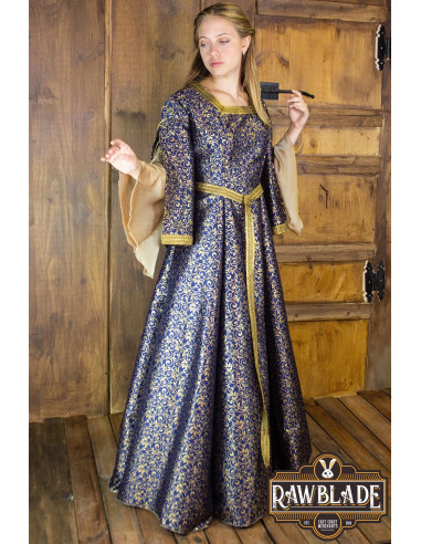 Vestido Nobre Medieval Aquitânia - Azul