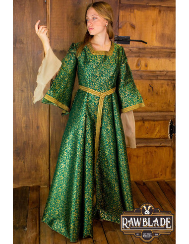 Vestido Medieval Nobre Aquitânia - Verde