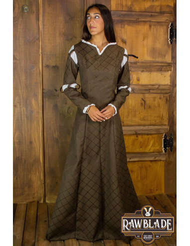 Vestido medieval Mérida - Marrom