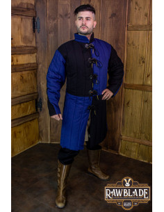 Gambeson Henry medieval - azul e preto