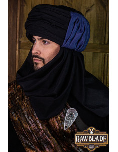 Vaishir Turbante - Preto e Azul