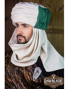 Vaishir Turbante - Branco e Verde