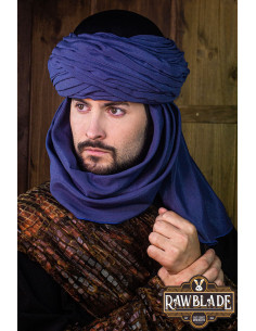 Azraq Arab Turban - preto e azul