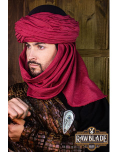 Arab Azraq Turban - vermelho e preto