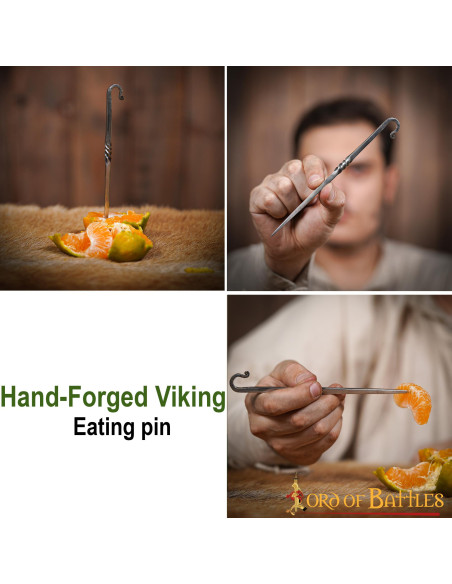 Garfo e espeto Viking forjado à mão