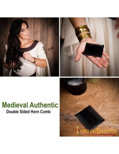 Pente medieval para mulher em chifre...
