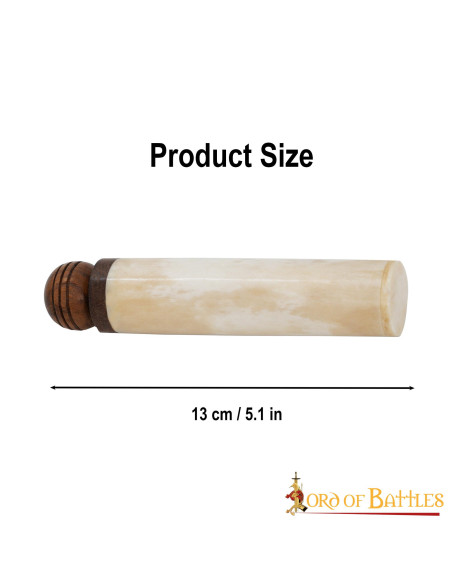 Caixa porta agulha de osso