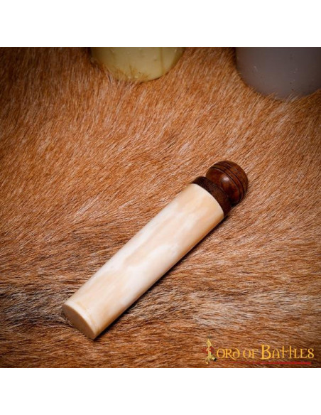 Caixa porta agulha de osso