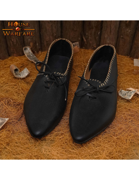 Sapatos Senhora Medieval em pele com...